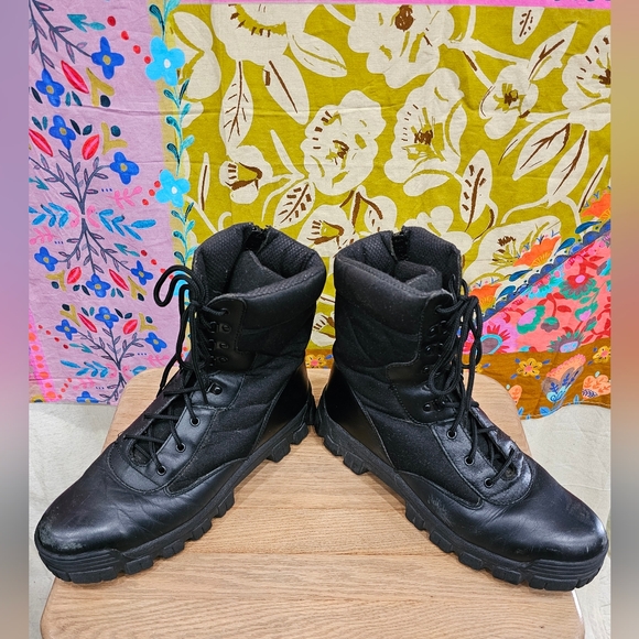 Men's Bates Enforcer Series Steel Toe Safety Protective Black Work Boots Size 12 - Picture 6 of 12